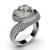 Prong Setting Round Diamond Fashion Ring