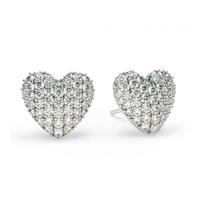 Prong Setting Round Diamond Cluster Earrings