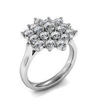 Prong Setting Round Diamond Cluster Ring