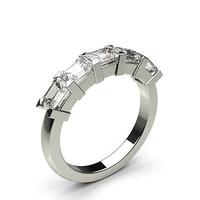 Prong Setting Plain Five Stone Ring