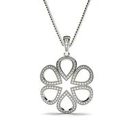 prong setting round diamond designer pendant