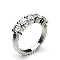 Prong Setting Plain Five Stone Ring