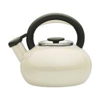 prestige enamel stove top kettle 14 litre in almond