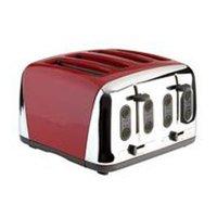 Prestige Deco 4 Slice Toaster in Red