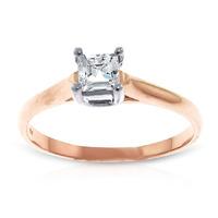 Princess Cut Diamond Solitaire Ring in 9ct Rose Gold