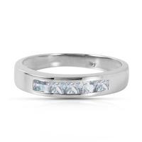 Princess Cut Aquamarine Ring 0.5ctw in 9ct White Gold