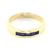 Princess Cut Sapphire Ring 0.6ctw in 9ct Gold