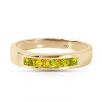 princess cut peridot ring 06ctw in 9ct gold