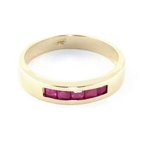 Princess Cut Ruby Ring 0.6ctw in 9ct Gold