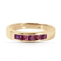 Princess Cut Amethyst Ring 0.6ctw in 9ct Gold