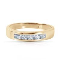 Princess Cut Aquamarine Ring 0.5ctw in 9ct Gold