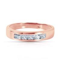 Princess Cut Aquamarine Ring 0.5ctw in 9ct Rose Gold