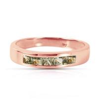 Princess Cut Sapphire Ring 0.6ctw in 9ct Rose Gold