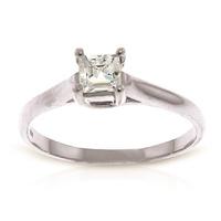 Princess Cut Diamond Solitaire Ring in 9ct White Gold