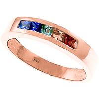 princess cut sapphire ring 06ctw in 9ct rose gold