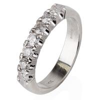 Pre-Owned 14ct White Gold Seven Stone Half Eternity Ring 4332764