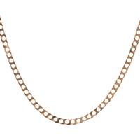 pre owned 9ct yellow gold flat curb chain necklace 4103214