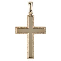 Pre-Owned 9ct Yellow Gold Large Cross Pendant 4156364