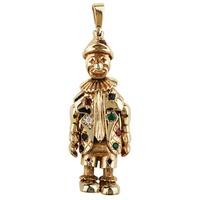 Pre-Owned 9ct Yellow Gold Stone Set Clown Pendant 4156468