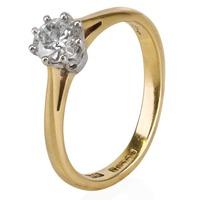 Pre-Owned 18ct Yellow Gold Diamond Solitaire Ring 4112147