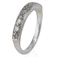 pre owned 18ct white gold diamond half eternity ring 4111019