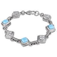 Pre-Owned Silver Judith Ripka Stone Set Turquoise Bracelet 4334008