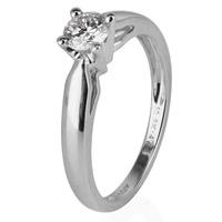 Pre-Owned 9ct White Gold Diamond Four Claw Solitaire Ring 4112080