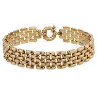 Pre-Owned 9ct Yellow Gold Brick Link Bracelet 4188989