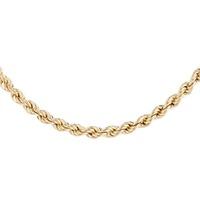 Pre-Owned 9ct Yellow Gold Rope Chain Necklace 4102122