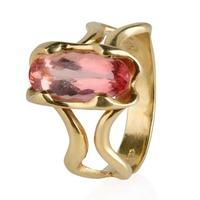 Pre-Owned 18ct Yellow Gold Pink Topaz Ring 4309030