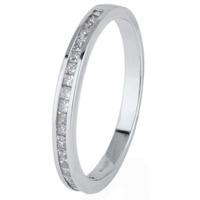 Pre-Owned 9ct White Gold Princess Cut Diamond Half Eternity Ring 4145881