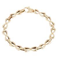 pre owned 9ct yellow gold x link bracelet 4128964
