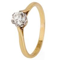 Pre-Owned 18ct Yellow Gold Diamond Solitaire Ring 4112177