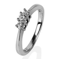 Pre-Owned 14ct White Gold Diamond Three Stone Ring 4329794