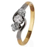 Pre-Owned 18ct Yellow Gold Diamond Three Stone Ring 4111247