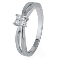 pre owned platinum princess cut diamond four stone ring 4111278