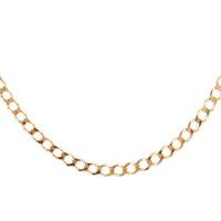 pre owned 9ct yellow gold flat curb chain necklace 4102123