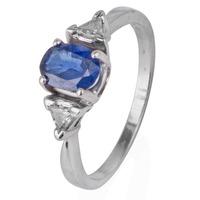 Pre-Owned Sapphire and Diamond Three Stone Ring 4112030