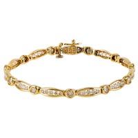 Pre-Owned 18ct Yellow Gold Diamond Set Bracelet 4128934