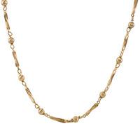 Pre-Owned 9ct Yellow Gold Bar and Bead Necklace 4103129