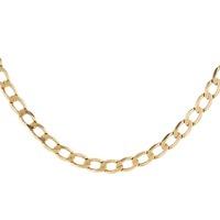 Pre-Owned 9ct Yellow Gold Flat Curb Chain Necklace 4103223