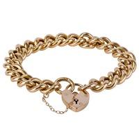 Pre-Owned 9ct Rose Gold Curb Chain Bracelet 4128931