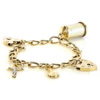 Pre-Owned 9ct Yellow Gold Charms and Charm Bracelet 4123833