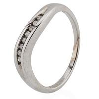 Pre-Owned 14ct White Gold Diamond Set Shaped Half Eternity Ring 4311790