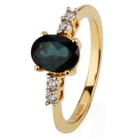 Pre-Owned 18ct Yellow Gold Mandrare Apatite and Diamond Ring 4111124
