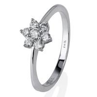 Pre-Owned 14ct White Gold Seven Stone Diamond Cluster Ring 4229215