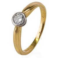 Pre-Owned 18ct Yellow Gold Diamond Solitaire Ring 4112107