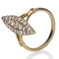 Pre-Owned 9ct Yellow Gold Marquise Shaped Diamond Cluster Ring 4148633