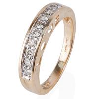 Pre-Owned 14ct Yellow Gold Diamond Half Eternity Ring 4332765