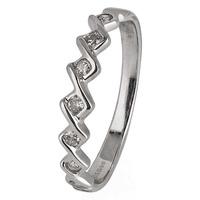 pre owned 9ct white gold diamond half eternity ring 4145840